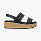 Crocs Brooklyn Cork Low Wedge - סנדלי פלטפורמה קרוקס ברוקלין קורק לנשים בצבע שחור