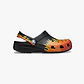 Crocs Classic Flames T -  כפכפי קרוקס לילדים בצבע שחור/כתום מידות קטנות