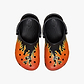 Crocs Classic Flames T -  כפכפי קרוקס לילדים בצבע שחור/כתום מידות קטנות
