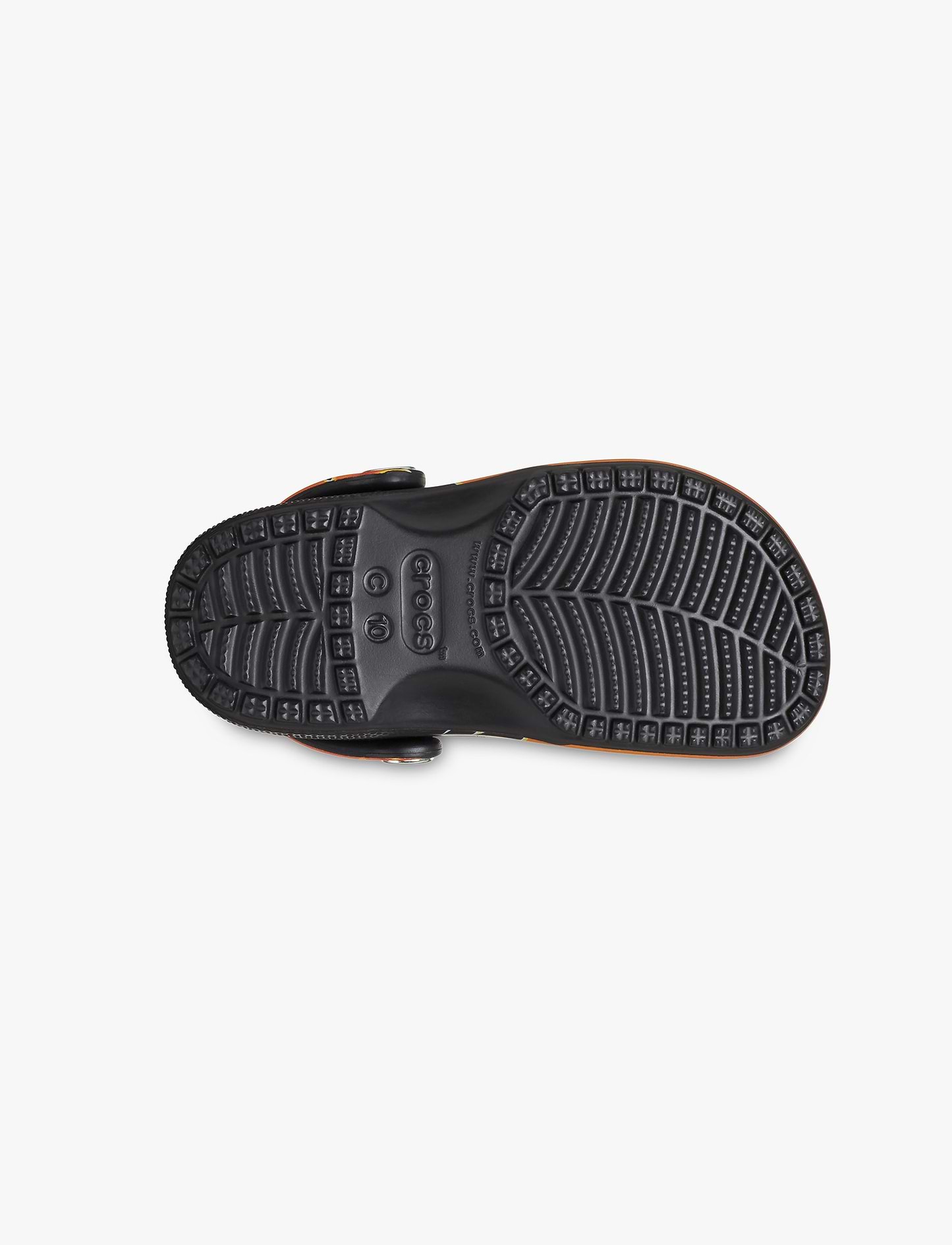 Crocs Classic Flames T - כפכפי קרוקס לילדים בצבע שחור/כתום מידות קטנות