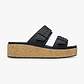 Crocs Brooklyn Cork Buckle - כפכפי פלטפורמה קרוקס ברוקלין לנשים בצבע שחור
