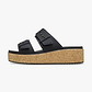 Crocs Brooklyn Cork Buckle - כפכפי פלטפורמה קרוקס ברוקלין לנשים בצבע שחור