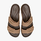 Crocs Brooklyn Cork Buckle - כפכפי פלטפורמה קרוקס ברוקלין לנשים בצבע שוקולד חלב