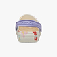 Crocs Classic Butterfly Graphic Clog K  כפכפי קלוג קרוקס לילדים בצבע לבן גיר בהדפס פרפרים צבעוניים