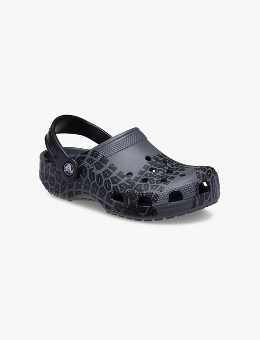 Crocs Classic Tire Print Clog K - כפכפי קלוג קרוקס לילדים בצבע אפור/שחור