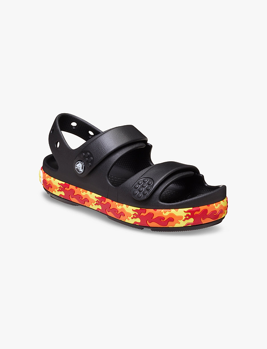 Crocs Crocband Cruiser Flames - סנדלי קרוקס קרוקבנד לילדים בצבע שחור