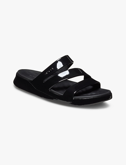 Crocs Getaway Patent Strappy -  כפכפי קרוקס לנשים בצבע שחור