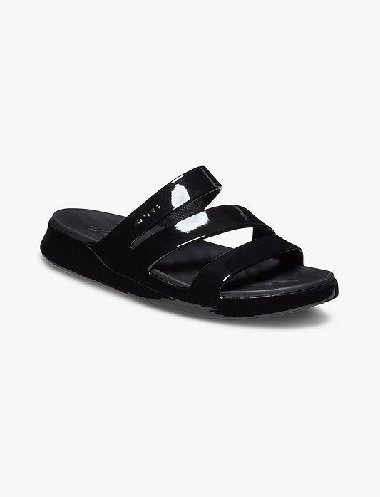 Crocs Getaway Patent Strappy -  כפכפי קרוקס לנשים בצבע שחור
