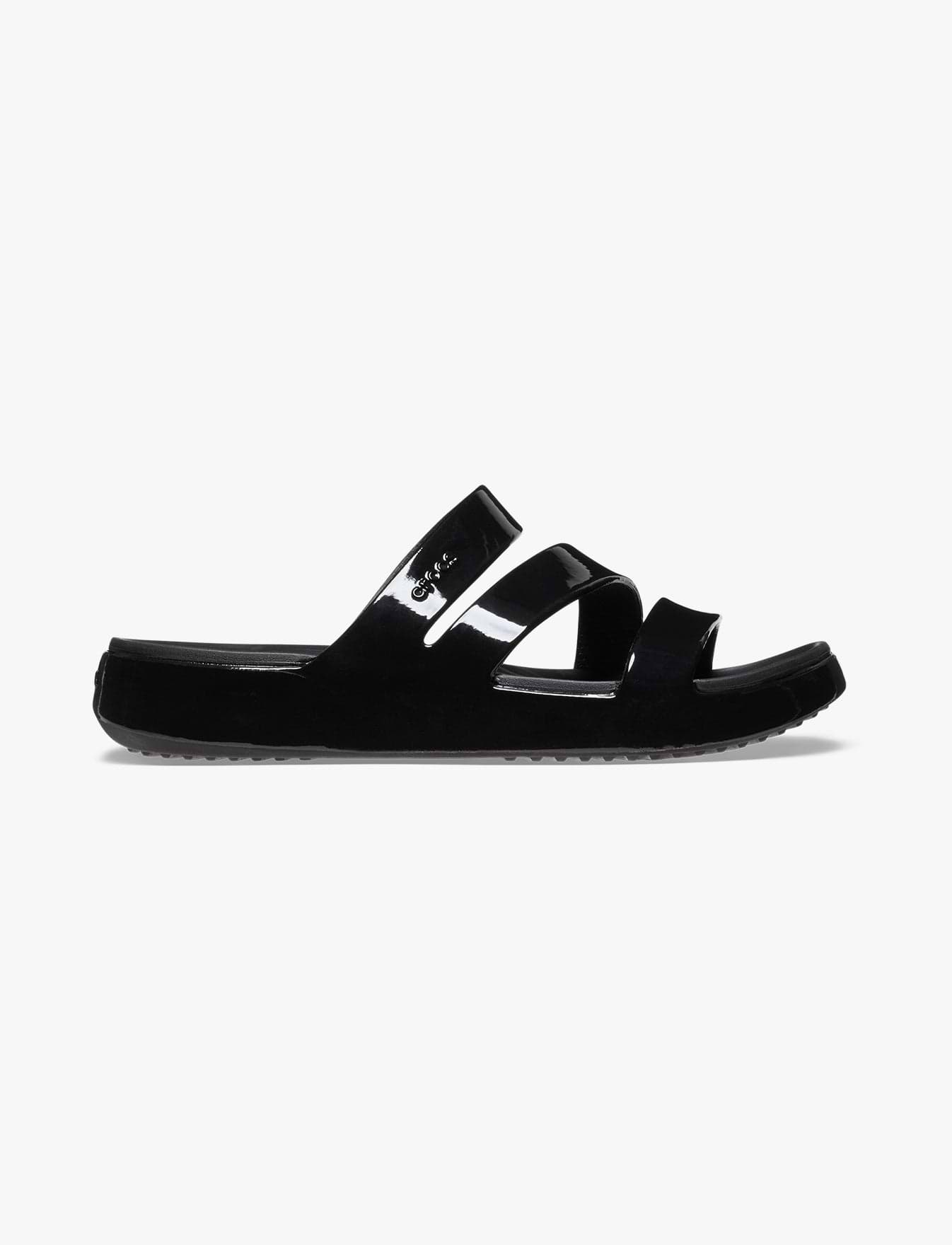 Crocs Getaway Patent Strappy -  כפכפי קרוקס לנשים בצבע שחור