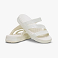 Crocs Getaway Patent Strappy -  כפכפי קרוקס לנשים בצבע לבן גיר