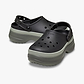 Crocs Classic Stacked Clog - כפכפי פלטפורמה קרוקס לנשים בצבע שחור/ירוק זית