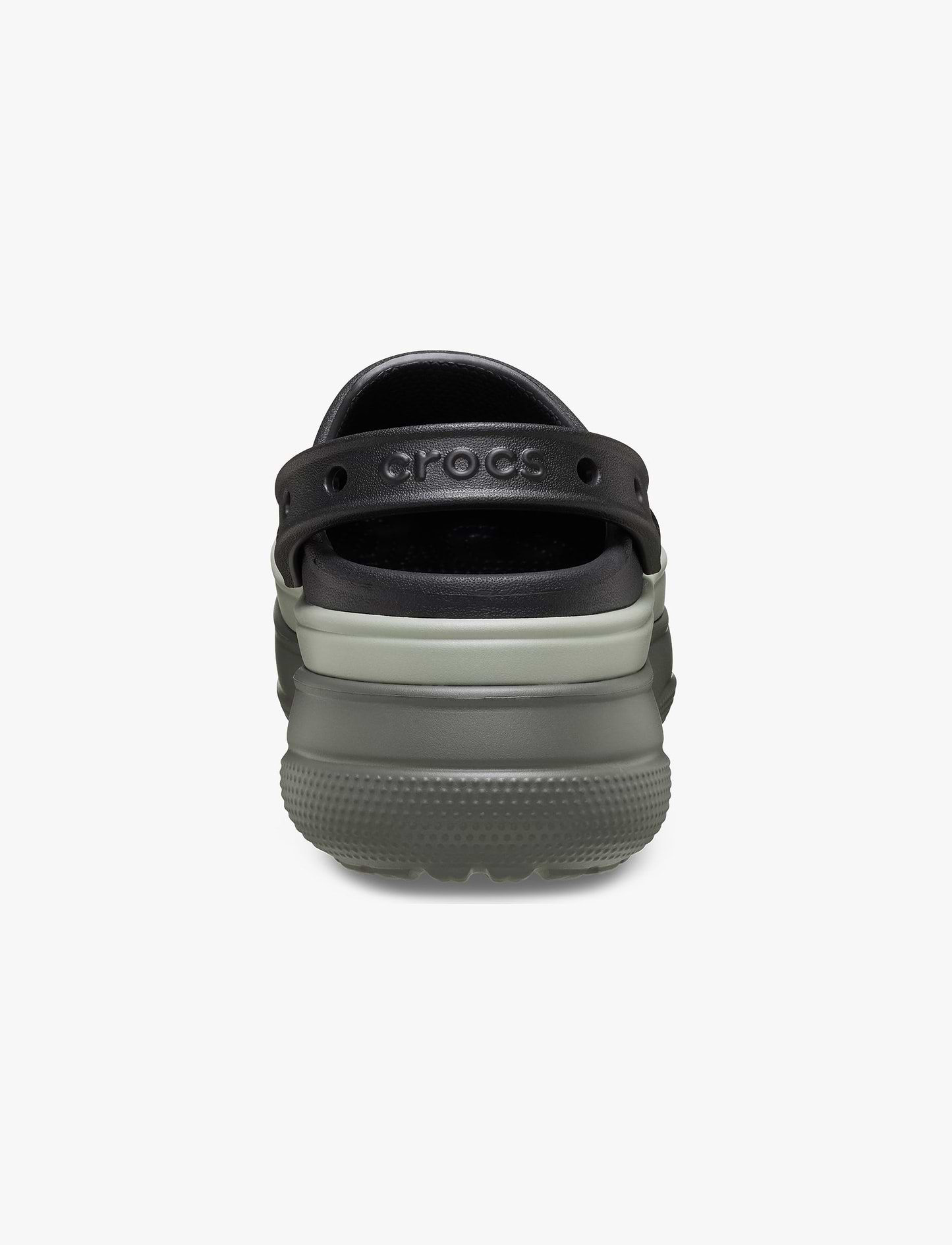 Crocs Classic Stacked Clog - כפכפי פלטפורמה קרוקס לנשים בצבע שחור/ירוק זית