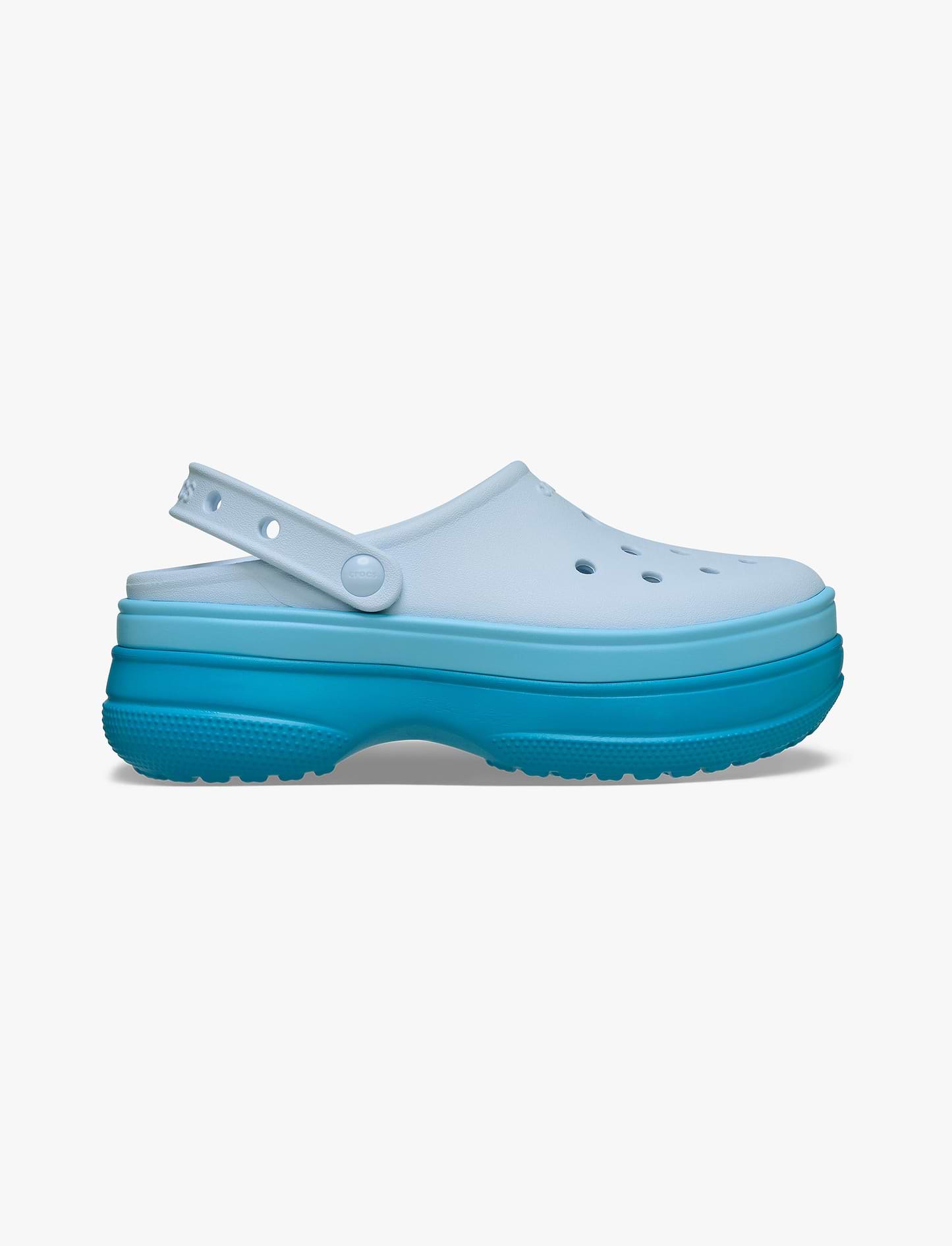 Crocs Classic Stacked Clog - כפכפי פלטפורמה קרוקס לנשים בצבע מרינה כחול
