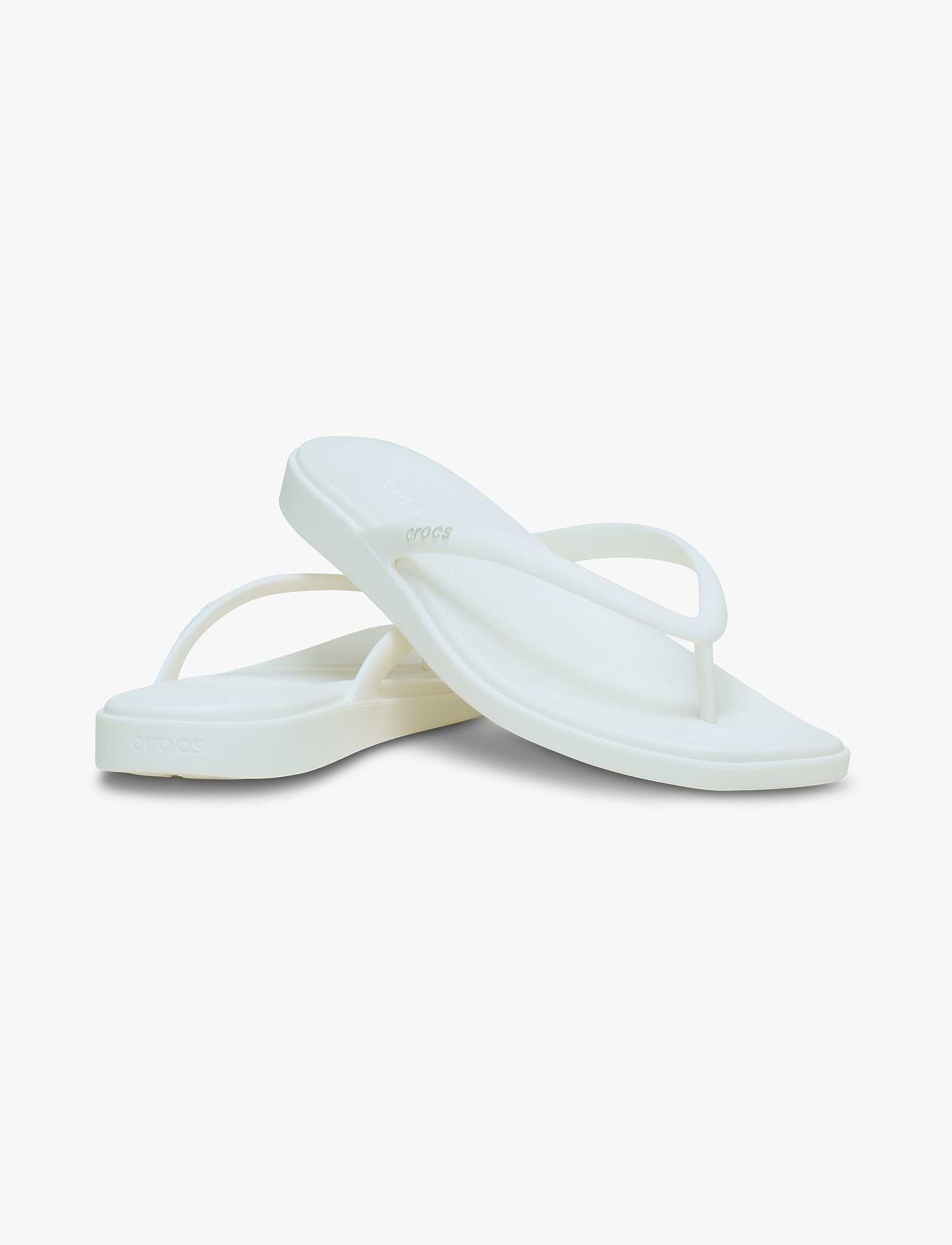 Crocs Miami Flip - כפכפי אצבע קרוקס מיאמי לנשים בצבע לבן גיר
