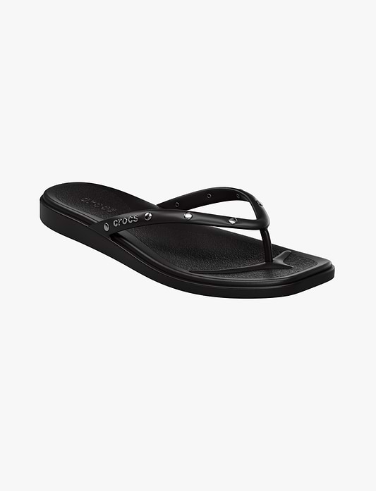 Crocs Miami Studded Flip - כפכפי אצבע קרוקס מיאמי בצבע שחור