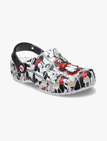 Crocs Mickey and Minnie Classic Clog - כפכפי קלוג קרוקס מיקי ומיני מאוס בצבע לבן/שחור/אדום