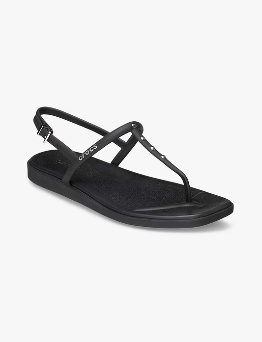 Crocs Miami Studded Thong Flip - סנדלי קרוקס מיאמי לנשים בצבע שחור
