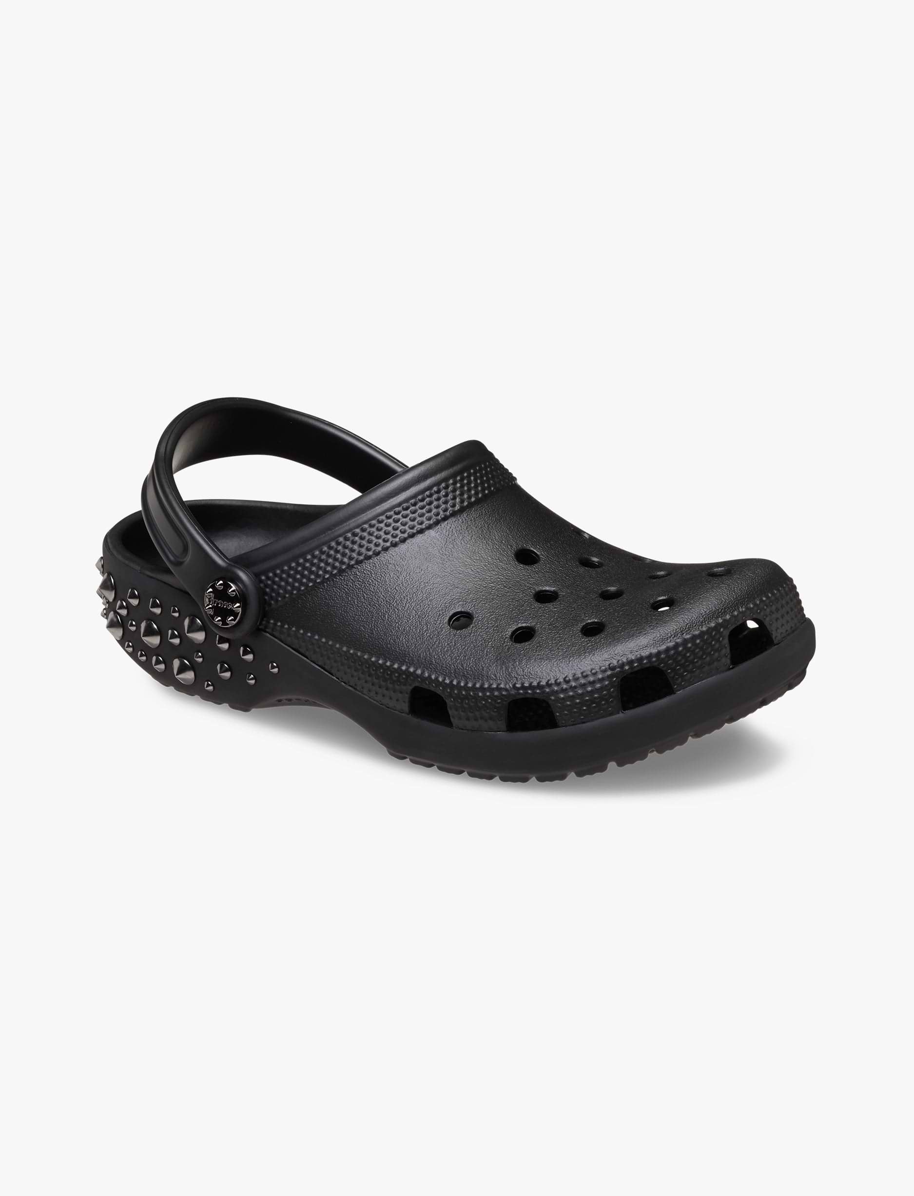 Crocs Classic Studded Clog - כפכפי קרוקס קלוג בעיטור ניטים בצבע שחור