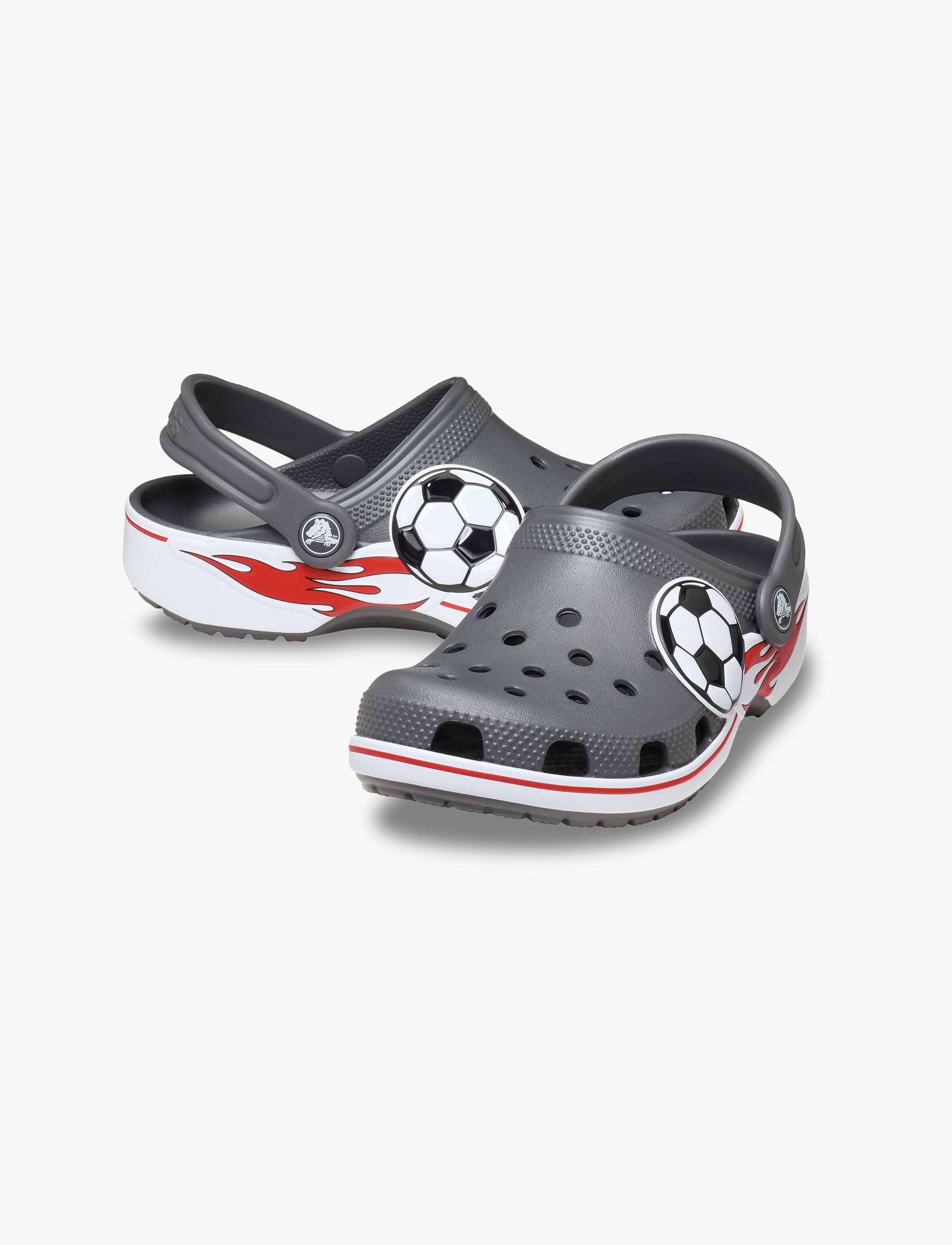 Crocs Classic Soccer Band Clog K  - כפכפי קרוקס קלוג כדורגל לילדים בצבע אפור