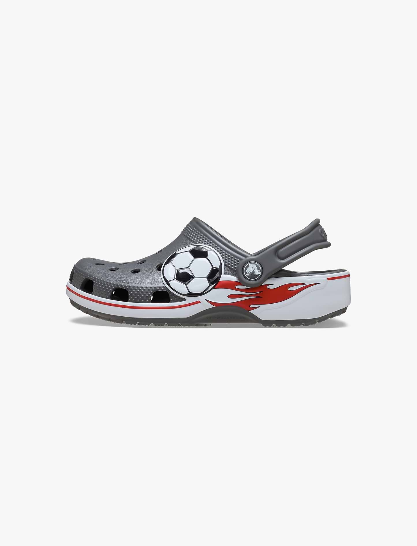 Crocs Classic Soccer Band Clog K - כפכפי קרוקס קלוג כדורגל לילדים בצבע אפור