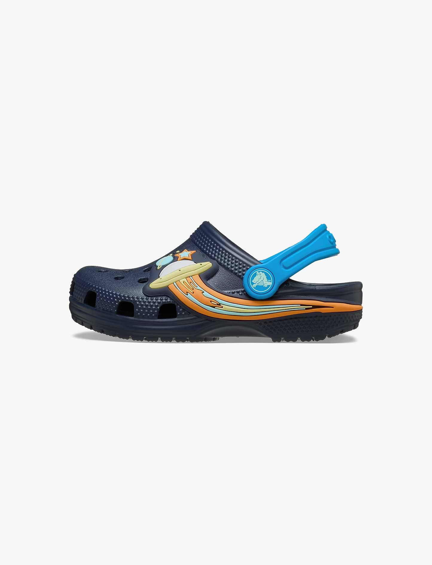 Crocs Classic UFO Lights Clog T- כפכפי קרוקס קלוג לילדים בעיצוב חללית עם אורות בצבע נייבי