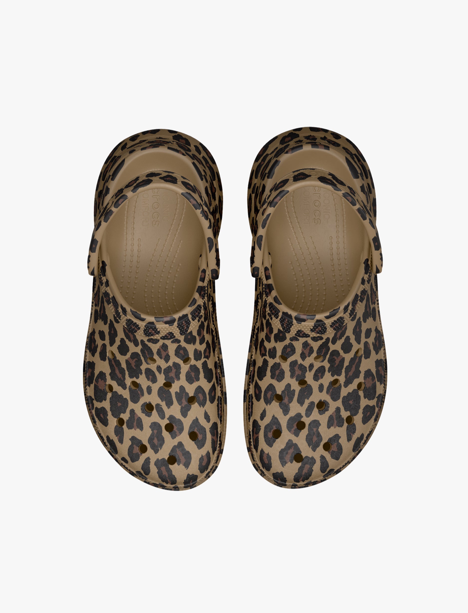 Crocs Bae Animal Clog -  כפכפי קלוג קרוקס ביי פלטפורמה לנשים בהדפס מנומר