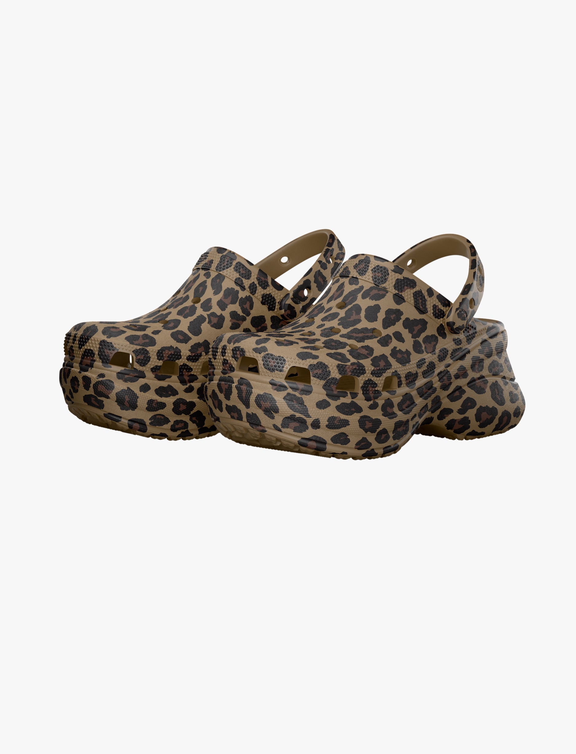 Crocs Bae Animal Clog -  כפכפי קלוג קרוקס ביי פלטפורמה לנשים בהדפס מנומר