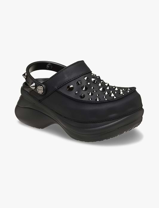 Crocs Bae Studded Clog - כפכפי קלוג קרוקס ביי פלטפורמה עם ניטים לנשים בצבע שחור