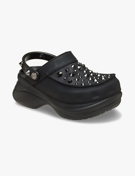 Crocs Bae Studded Clog - כפכפי קלוג קרוקס ביי פלטפורמה עם ניטים לנשים בצבע שחור