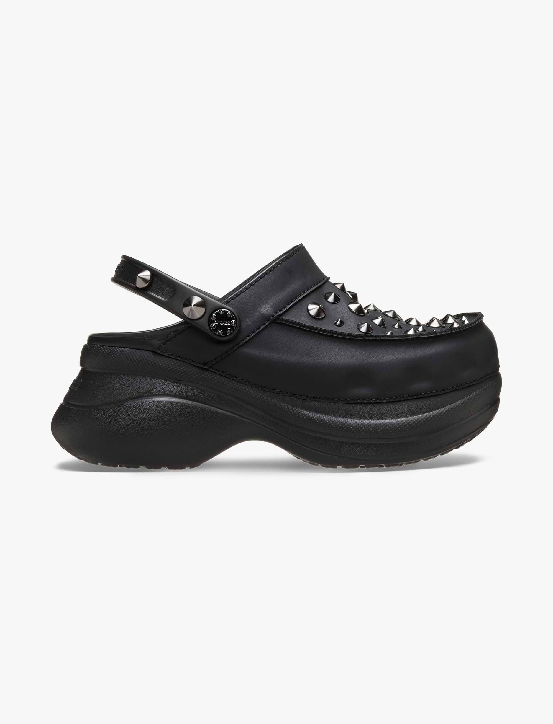 Crocs Bae Studded Clog - כפכפי קלוג קרוקס ביי פלטפורמה עם ניטים לנשים בצבע שחור