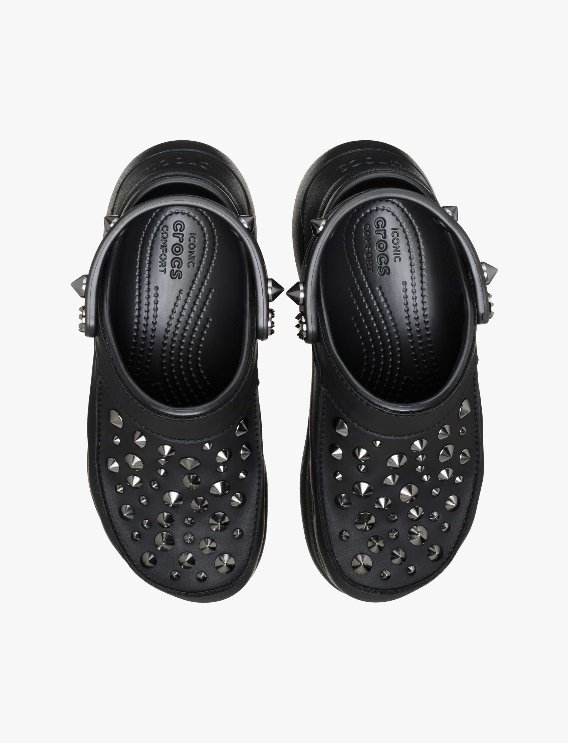 Crocs Bae Studded Clog - כפכפי קלוג קרוקס ביי פלטפורמה עם ניטים לנשים בצבע שחור