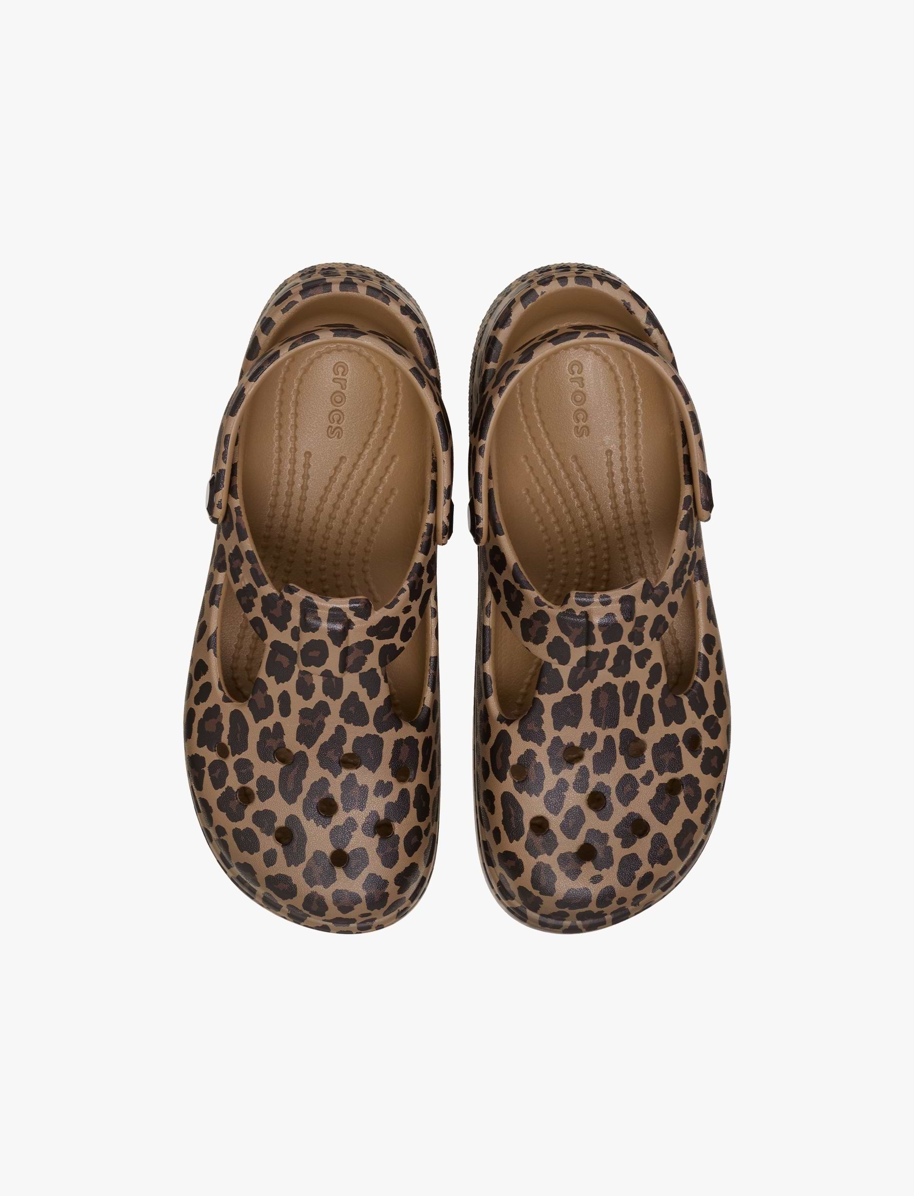 Crocs Classic Mary Jane Animal Clog T - כפכפי קרוקס קלוג מרי ג'ין לבנות בהדפס מנומר מידות קטנות