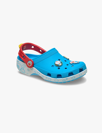 Crocs Doraemon Classic Clog - כפכפי קלוג קרוקס לילדים דורימון בצבע תכלת/לבן