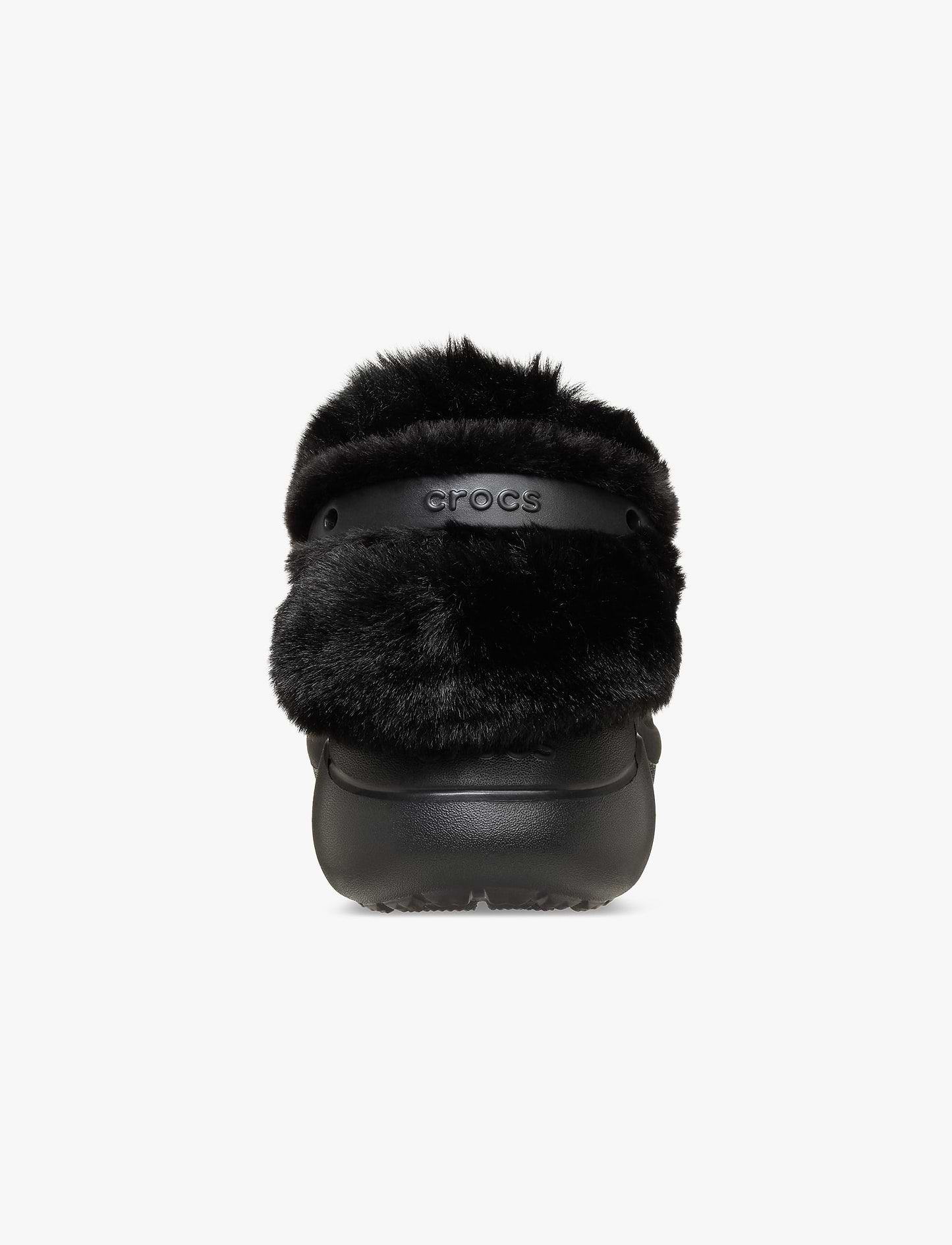 Crocs Bae Lined Clog - כפכפים פרוותיים קרוקס פלטפורמה ביי לנשים בצבע שחור