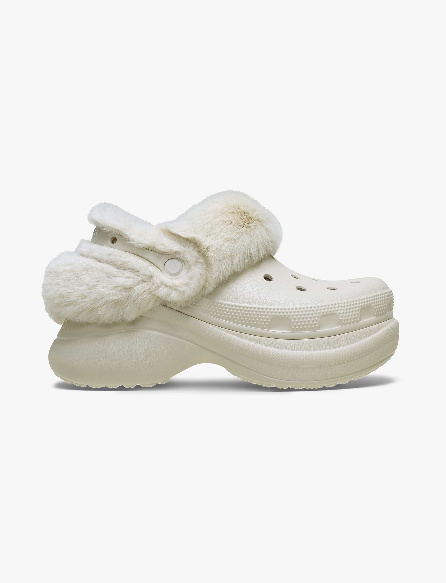 Crocs Bae Lined Clog - כפכפים פרוותיים קרוקס פלטפורמה ביי לנשים בצבע סטוקו