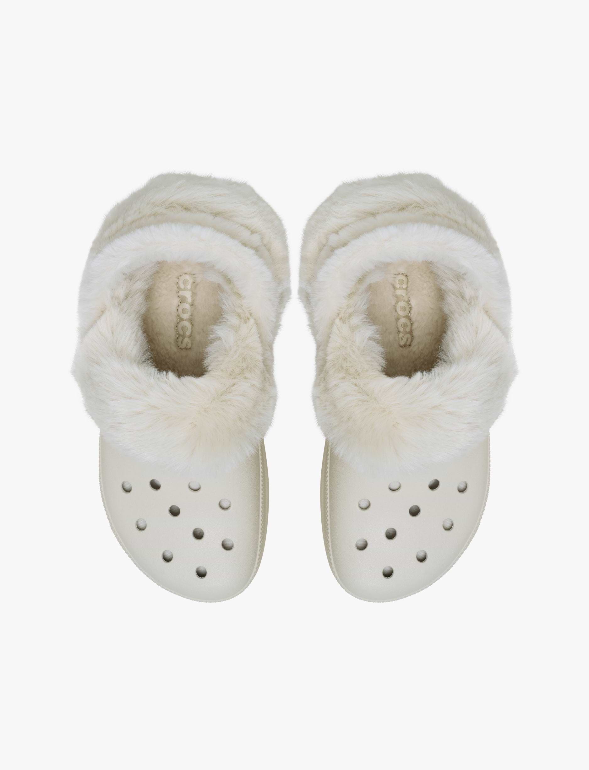 Crocs Bae Lined Clog - כפכפים פרוותיים קרוקס פלטפורמה ביי לנשים בצבע סטוקו