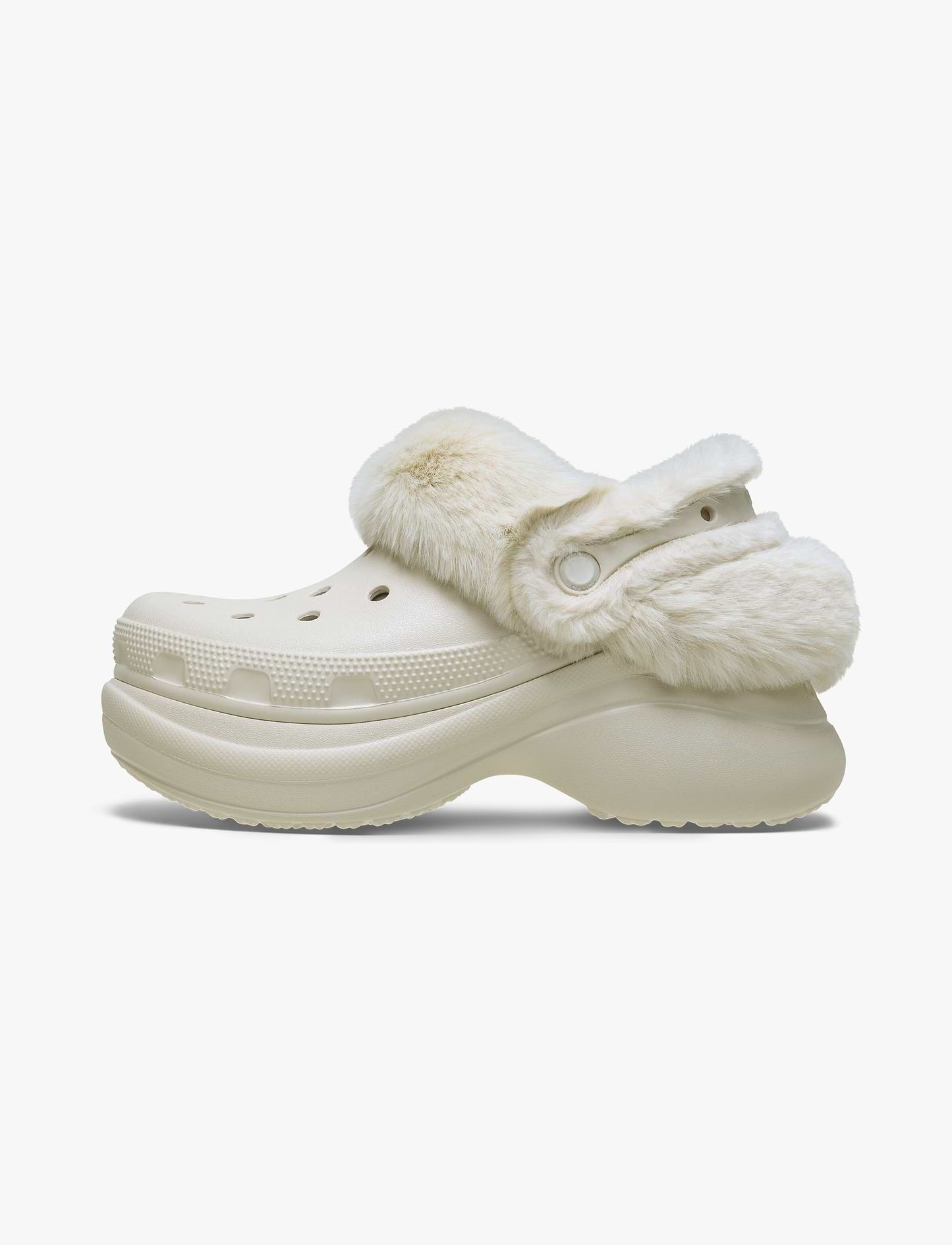 Crocs Bae Lined Clog - כפכפים פרוותיים קרוקס פלטפורמה ביי לנשים בצבע סטוקו