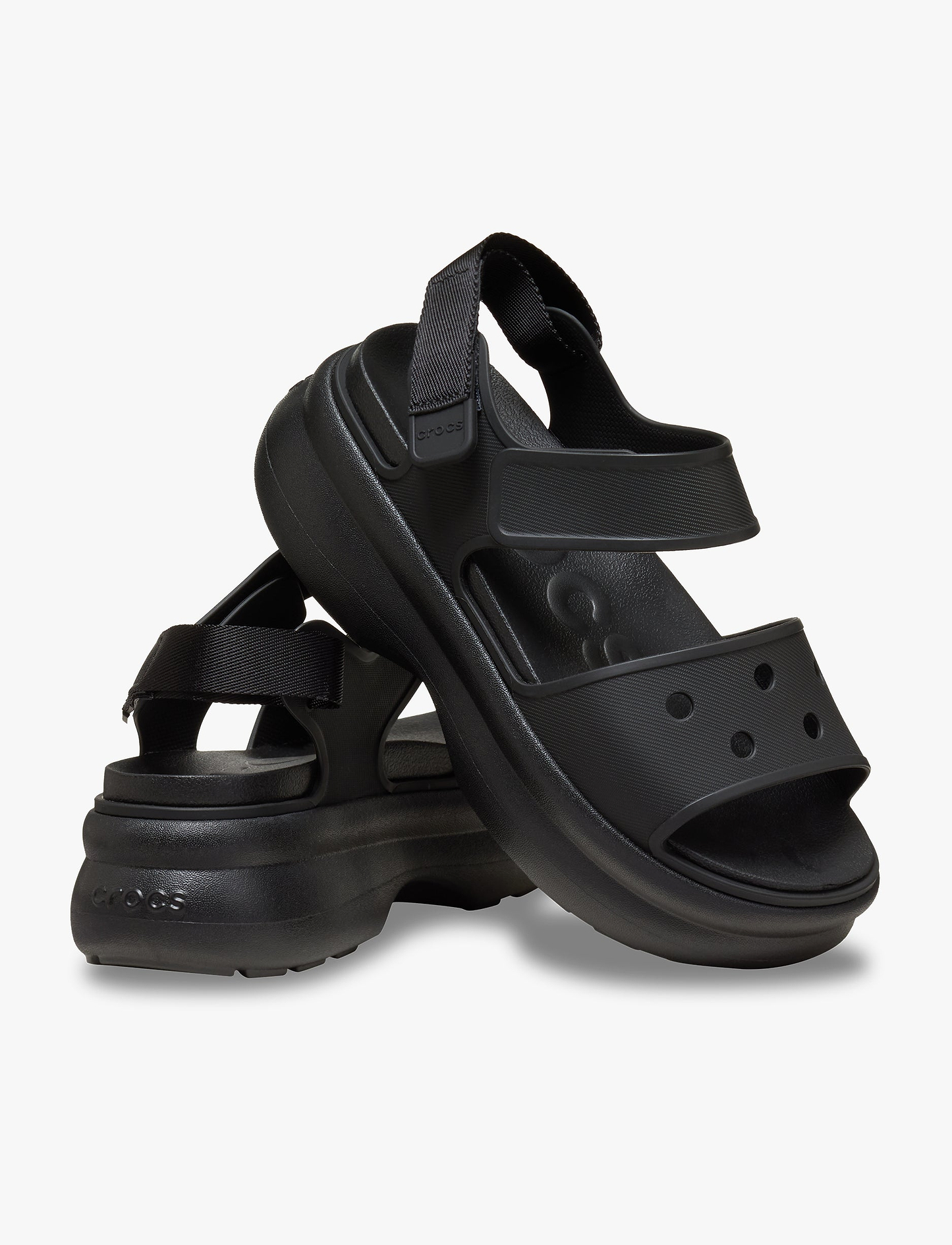 Crocs Soho Y Strap Sandal - סנדלי פלטפורמה סוהו קרוקס לנשים בצבע שחור