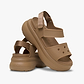 Crocs Soho Y Strap Sandal - סנדלי פלטפורמה סוהו קרוקס לנשים בצבע חום כהה ספירה