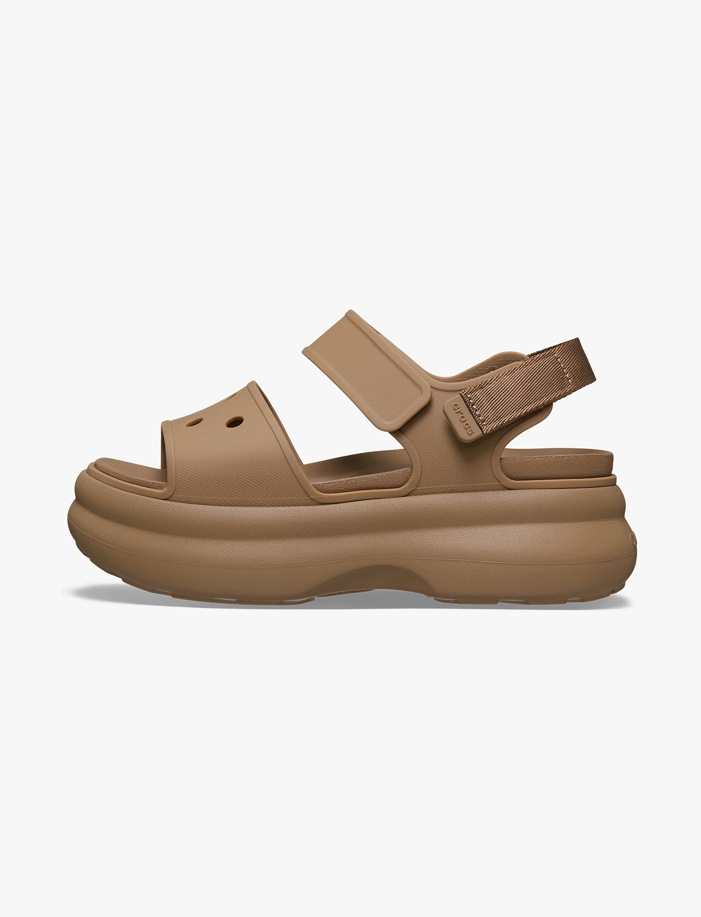 Crocs Soho Y Strap Sandal - סנדלי פלטפורמה סוהו קרוקס לנשים בצבע חום כהה ספירה