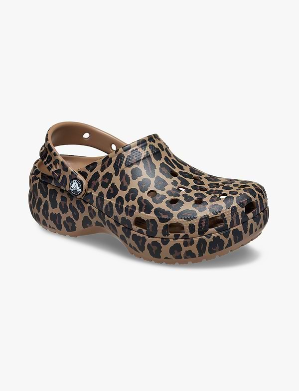 Crocs Classic Platform Animal Clog - כפפכי פלטפורמה קלוג לנשים בהדפס מנומר