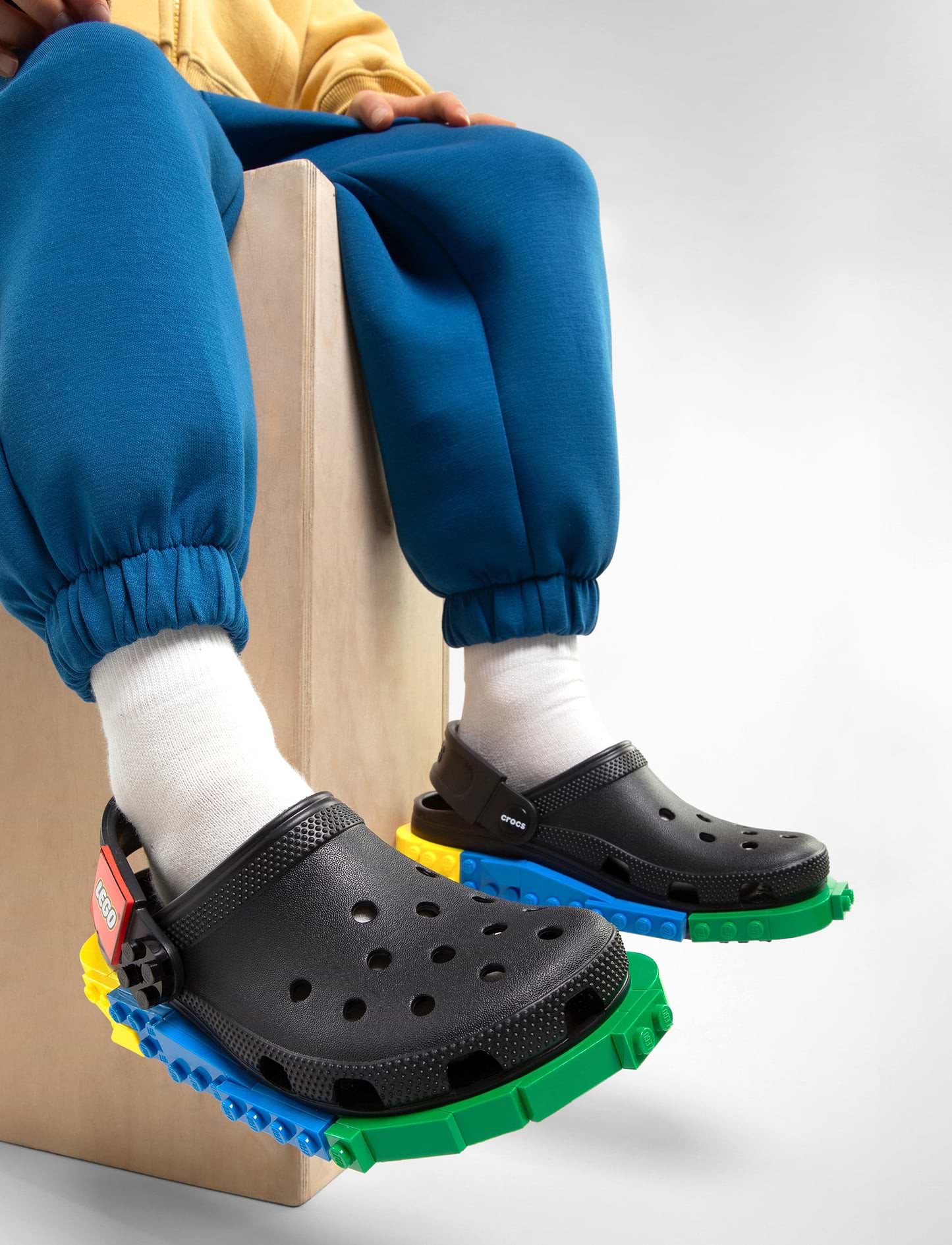 Crocs LEGO 4LW System Clog K - כפכפי קלוג קרוקס לגו לילדים בצבע שחור