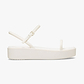 Crocs Miami Platform Y Strap Sandal - סנדלי פלטפורמה קרוקס לנשים בצבע לבן גיר