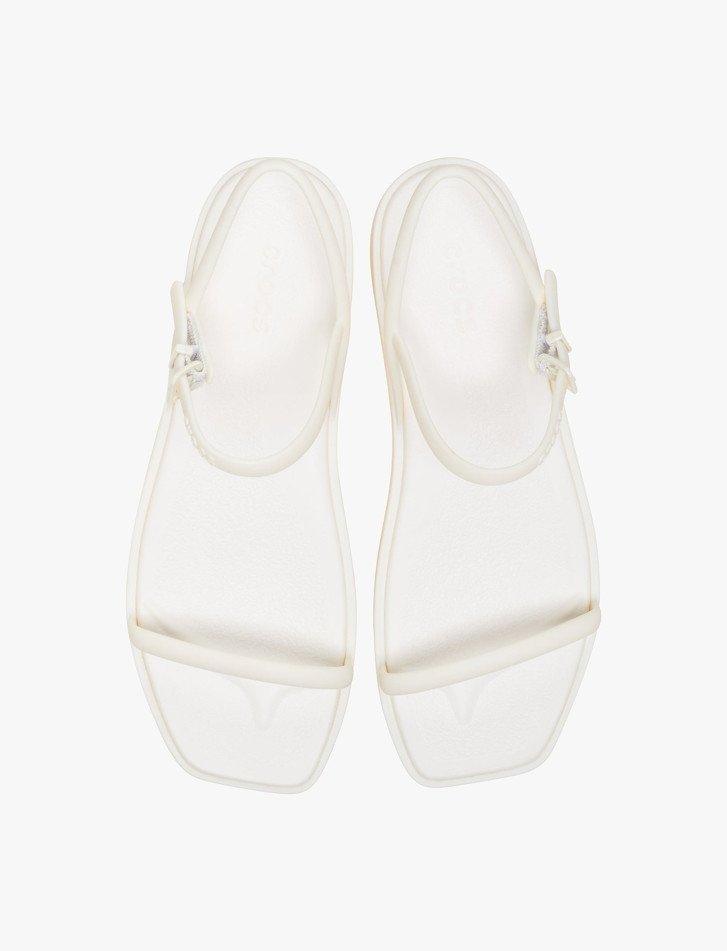 Crocs Miami Platform Y Strap Sandal - סנדלי פלטפורמה קרוקס לנשים בצבע לבן גיר