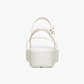 Crocs Miami Platform Y Strap Sandal - סנדלי פלטפורמה קרוקס לנשים בצבע לבן גיר
