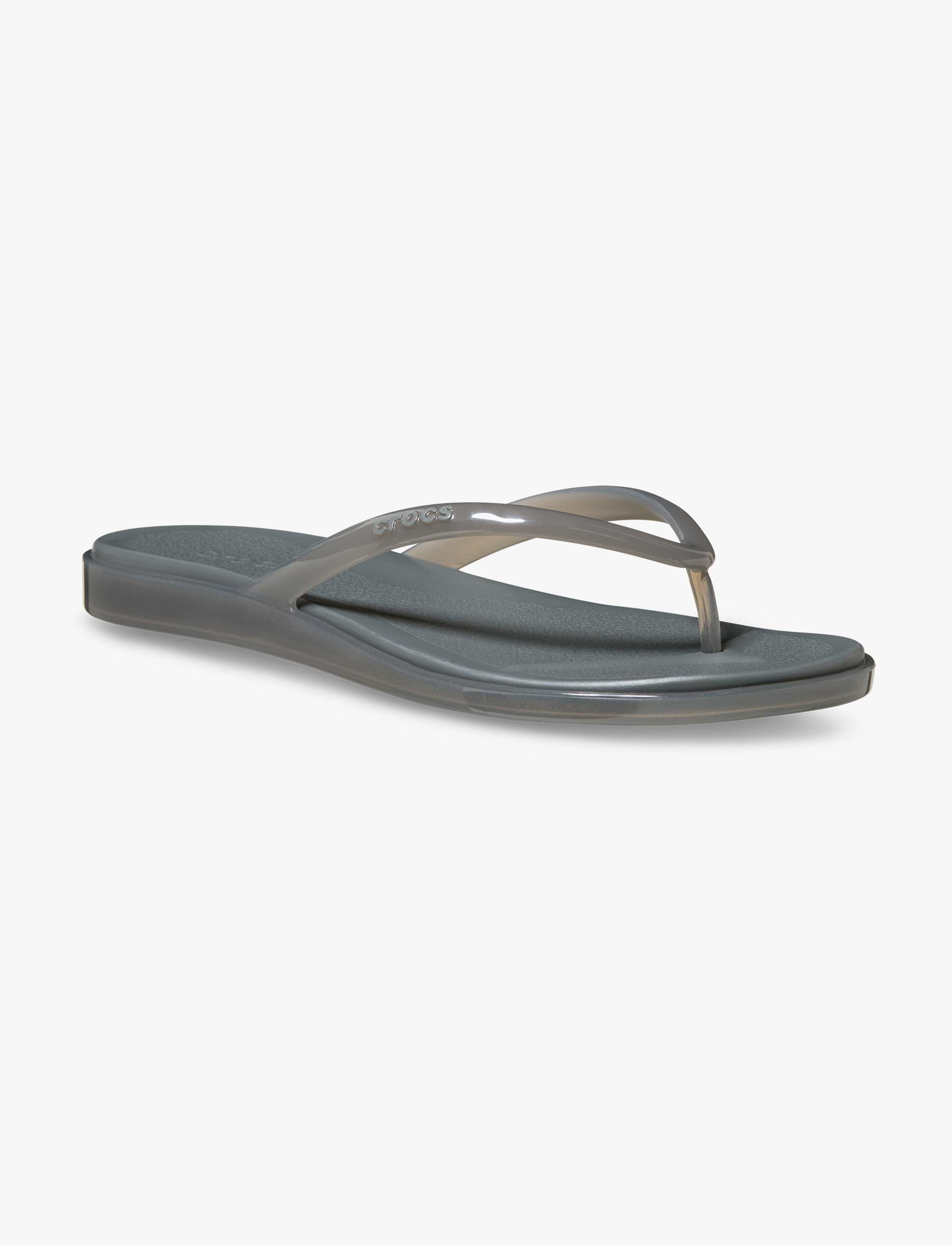 Crocs Miami Round Toe Jelly -  כפכפי אצבע מיאמי קרוקס לנשים בצבע קרבון ג'לי