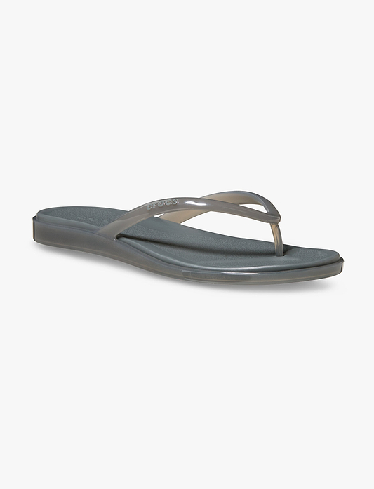 Crocs Miami Round Toe Jelly -  כפכפי אצבע מיאמי קרוקס לנשים בצבע קרבון ג'לי