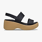 Crocs Brooklyn Sky Sandal - סנדלי פלטפורמה קרוקס ברוקלין סקיי לנשים בצבע שחור/חום קשיו
