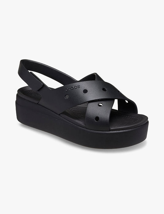 Crocs Brooklyn 4U Cross Strap Sandal - סנדלי פלטפורמה קרוקס ברוקלין לנשים בצבע שחור