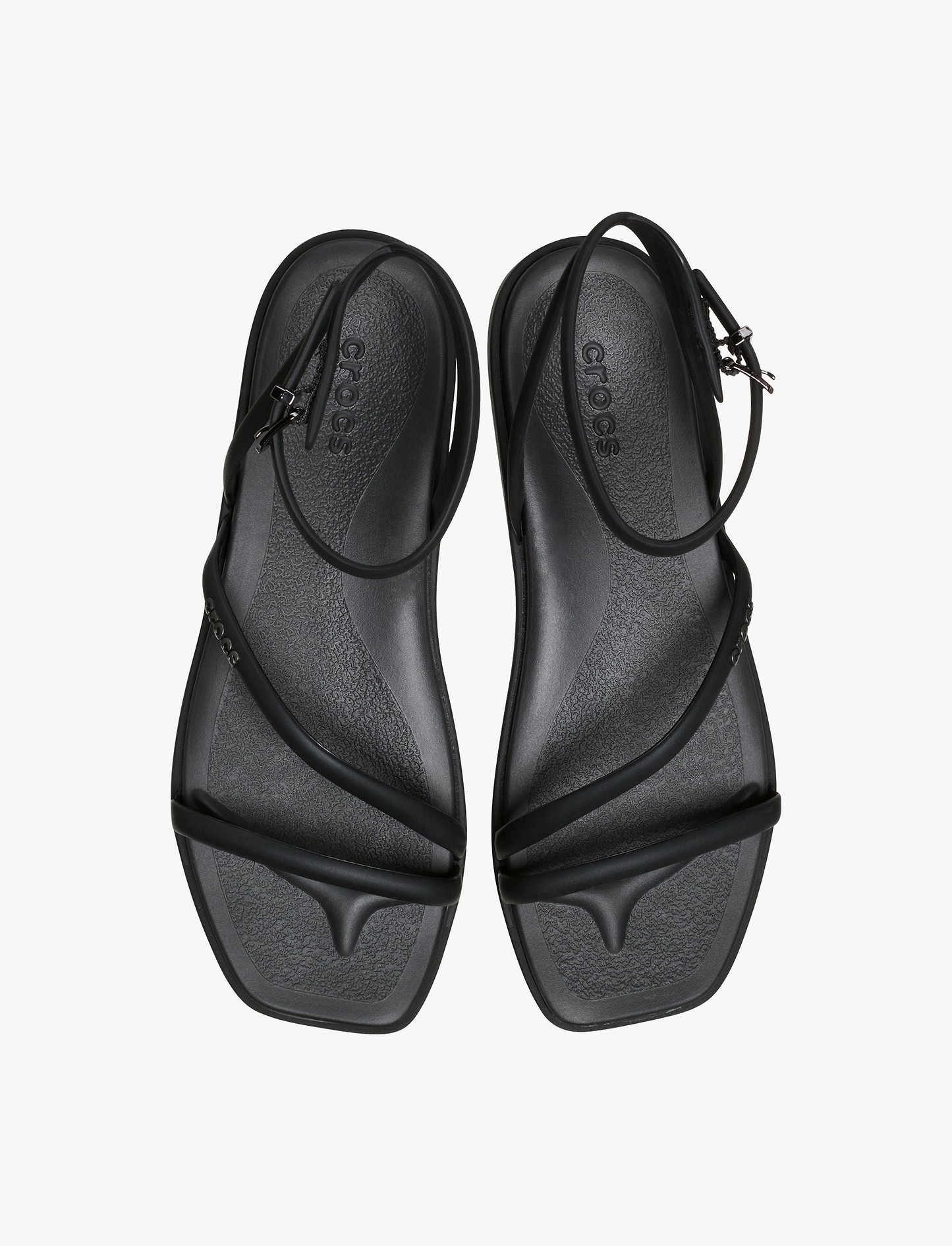 Crocs Miami Ankle Strap Sanda l -  סנדלי קרוקס מיאמי עם רצועת קרסול לנשים בצבע שחור